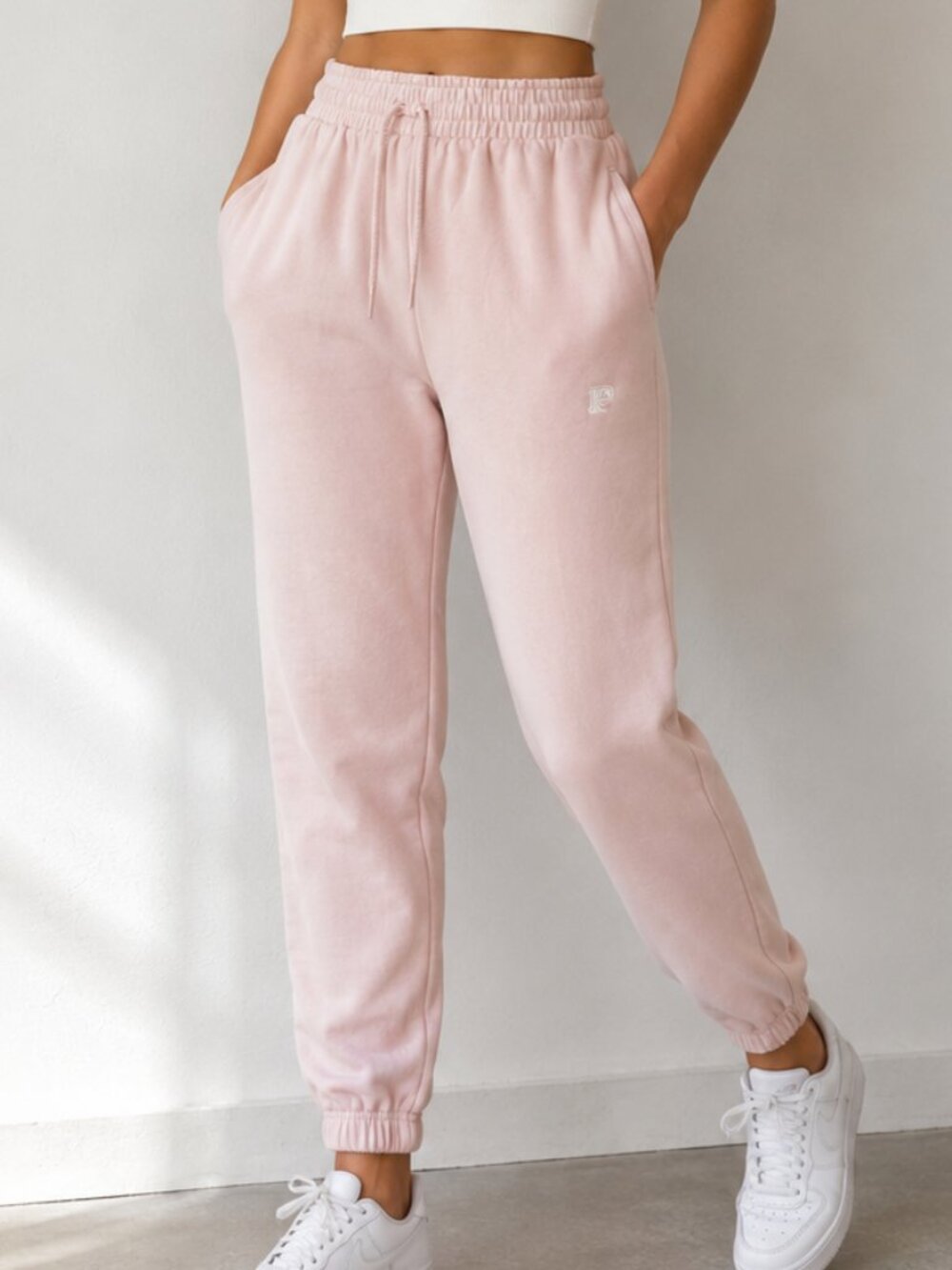 PINK Victoria's Secret Light Pink Fleece Joggers Drawstring Sweatpants XS